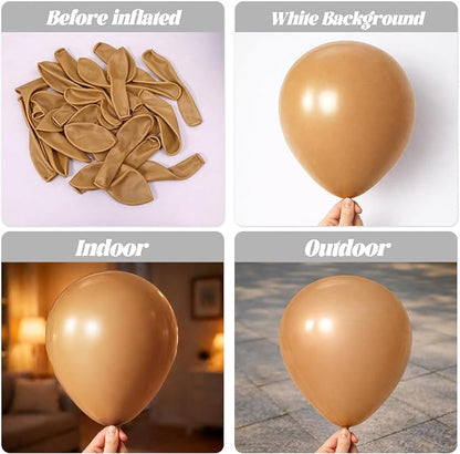 Voircoloria 90pcs Brown Balloons Garland Arch Kit, 18 12 10 5 Inch | - Image 3
