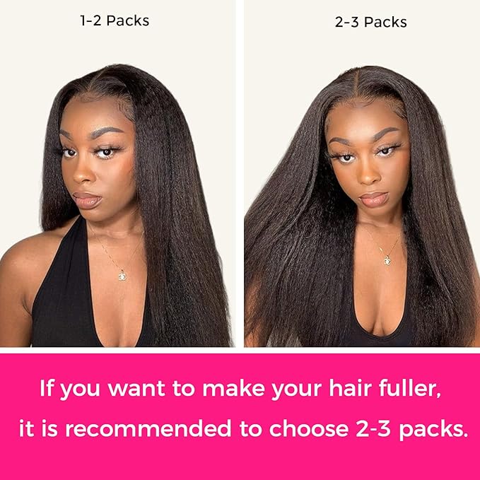 Lashey Seamless Clip in Hair Extensions Human Hair #2 Dark Brown Kinky Straight Clip in Hair Extensions Real Human Hair 7pcs 110g 20 Inch PU Weft Natural Hair Extension for Women