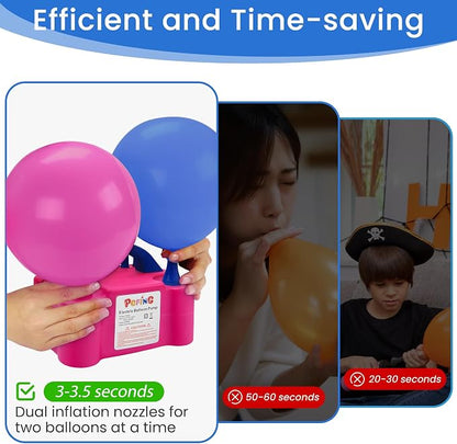 PCFING Balloon Pump Electric, Portable Balloons Inflator Blower Machine - Image 2