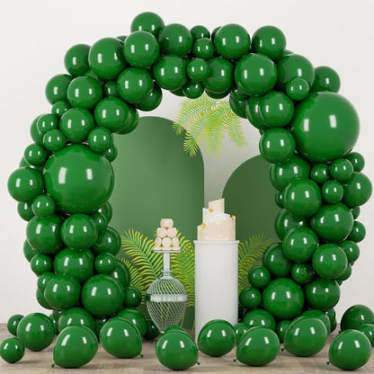 Voircoloria 90pcs Dark Green Balloons Garland Arch Kit, 18 12 10 5 Inch | by Voircoloria