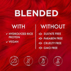 MOEHAIR Semi-Permanent Hair Color | Temporary Red Hair Dye 8 Oz | No Ammonia, Sulfate or Paraben | Intermixable & Vegan | Voodoo Fire Engine Bright Red Hair Color | Drip-Free Formula | Easy to Use