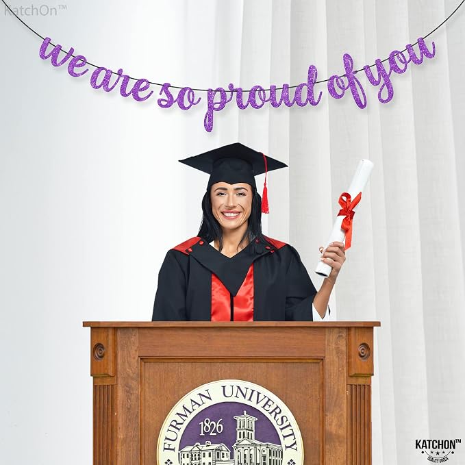 KatchOn Purple Graduation Decorations 2026 10 Feet | We are So Proud of You - Image 5