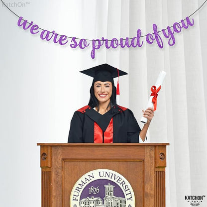 KatchOn Purple Graduation Decorations 2026 10 Feet | We are So Proud of You - Image 5