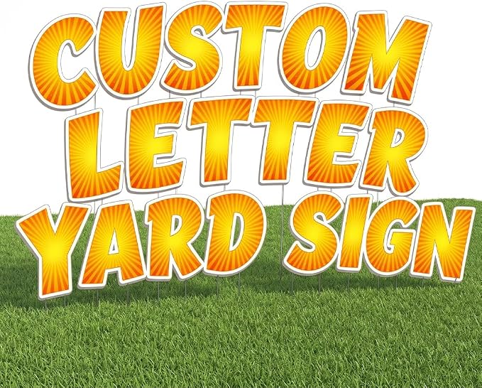 DC Custom Yard Signs with Stakes 18"/24" Personal Yard Letters Made in USA by DreamController