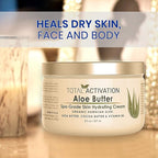 Total Activation Large 8 oz Hawaiian Aloe Vera Cream for Face, Moisturizer to use Day or Night, Anti Wrinkle Aloe Vera Lotion for Skin, Sunburn Relief, and Dry Skin