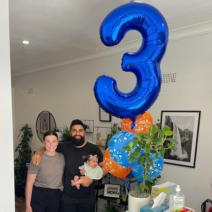 Blue Number 0 Balloon 40 Inch - Image 2