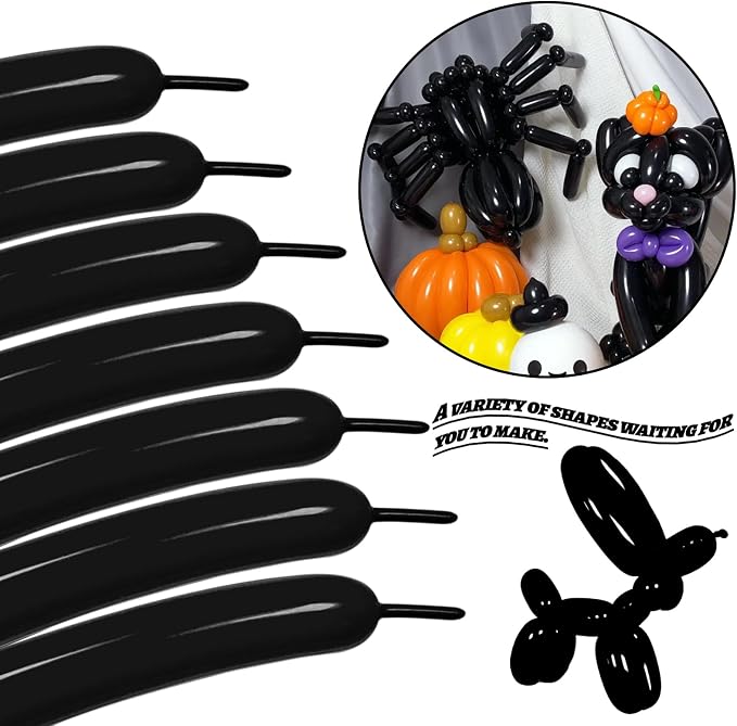 LXZFCRG 260 Balloons Black Long Balloon - Image 4