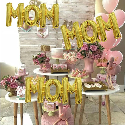 Letter Balloons Golden Mom Balloons Mother's Day Balloon Conjoined Mom Foil - Image 3