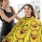 Full Coverage Haircut Barber Cape Cover, Hairdressing Haircut Apron Rubber Duck Art Haircut Cloth Wrap Protector for Hair Cutting
