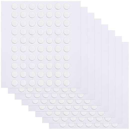 JANYUN 560 Pcs Round Sticky Clear Dots Stickers, 6mm Putty Sticky Tack | Double by JANYUN