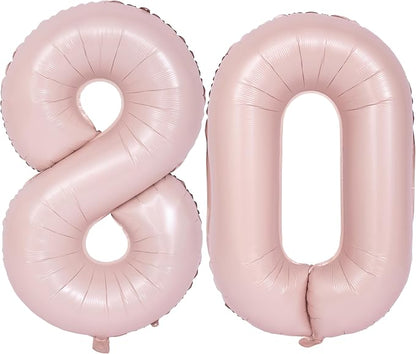 40 In Matte Pink Number Balloons Helium Foil Mylar Balloon Digital 80 | Suitable by Exquisitehighqualitypartydecorationstomeetyoureveryneed%EF%BC%81
