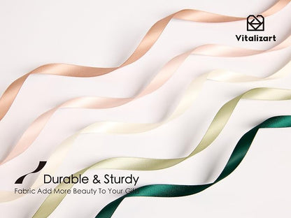 Vitalizart Ribbons for Crafts 3/8" x 50 Yd Satin Ribbon Double Face Gift - Image 4