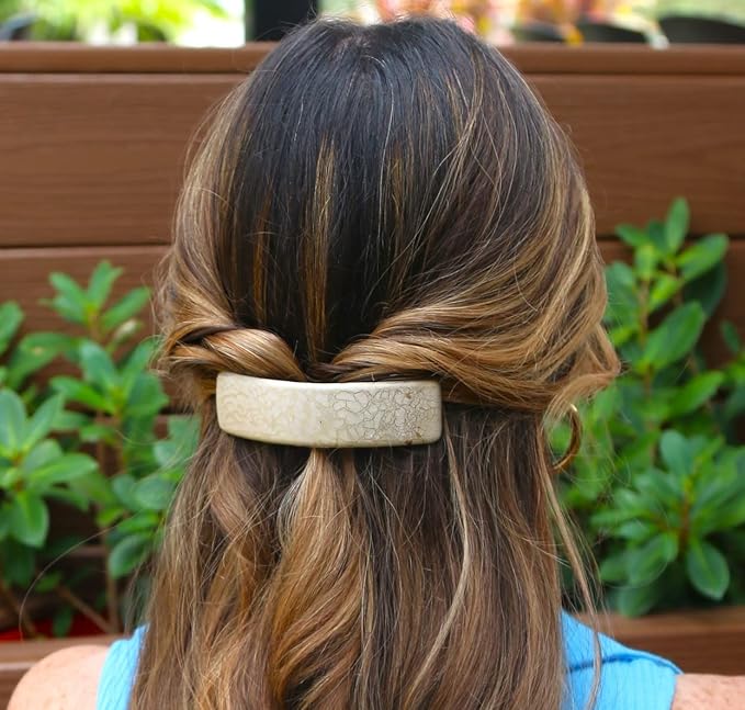 Camila Paris CP2553 French Hair Barrette Clip for Girls for Thick Curly Wavy Long Hair, Strong Hold Grip Hair Clips for Women, Automatic, No Slip Durable Styling Girls Hair Accessories, Made in France