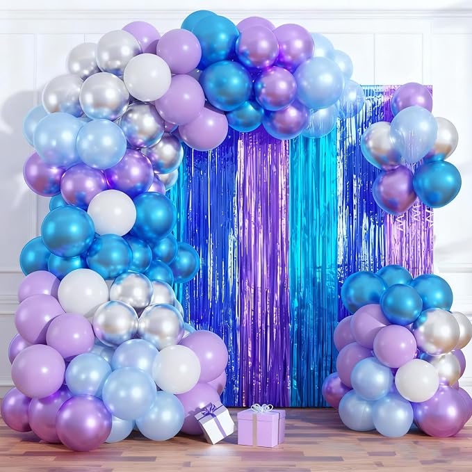 Blue Purple Balloon Garland Arch Kit Birthday Party Decorations | Blue Purple by Payolorn