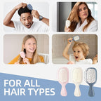 Mini Hair Bursh for Women Men and Kids, Protable Travel Size Hair Brush for Pockets Purses, Mini Detangler Brush for All Hair Types, Small Paddle Brush for Detangling (Blue)