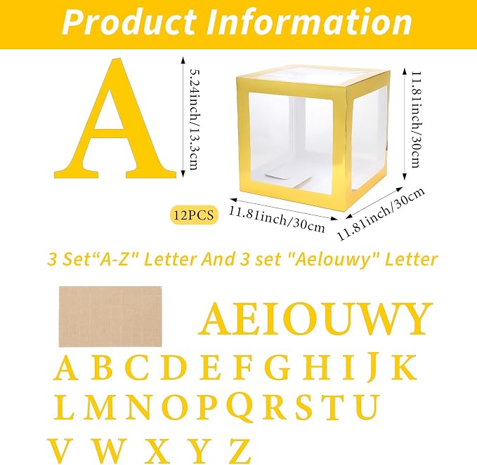 12 Pcs Transparent Balloon Boxes Clear Balloon Boxes - Image 2