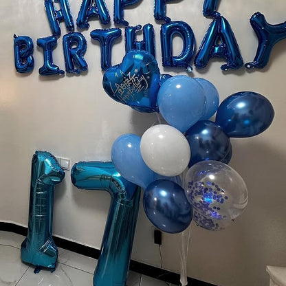40 Inch Navy Blue Number 4 Foil Balloon - Image 8