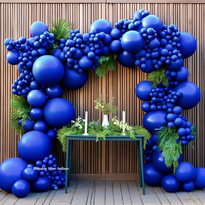 Royal Blue Latex Balloons Different Sizes Double Stuffed Dark Navy Blue Balloon - Image 9