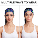 Womens Mens Headband for Running, Winter, Workout (Space Mushrooms)