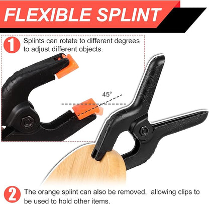 12 Pack Plastic Spring Clamps, 3.5inch Small Heavy Duty Clips - Image 4