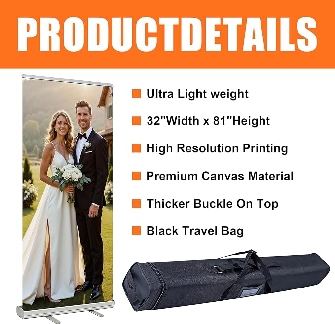 Customized Retractable Banner Aluminum Alloy Frame Portable, Suitable - Image 2