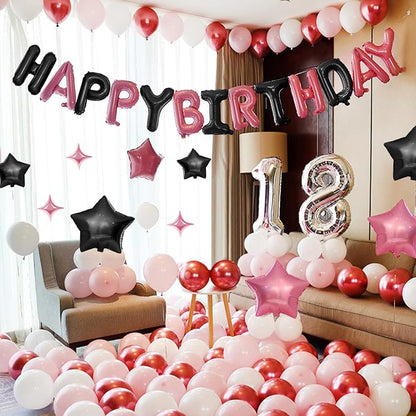 CANREVEL Happy Birthday Banner Decoration + 12Pcs Star Balloons, - Image 5