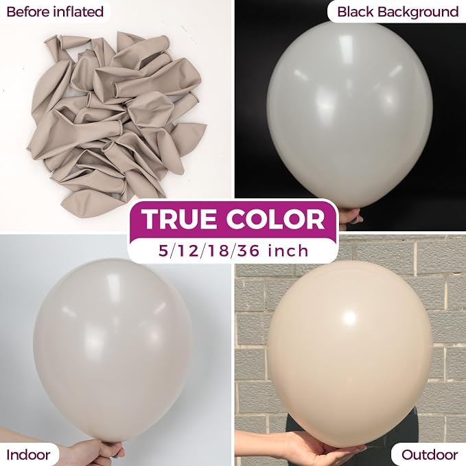 Bezente Cream Balloons Latex Party Boho Neutral Balloons 100 Pack 12 inch | - Image 2