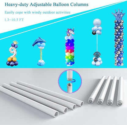 Decojoy Balloon Arch Stand, 7.5ft Large Round Backdrop Frame, Adjustable Half - Image 6