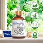 HIQILI Bergamot Essential Oil for Diffuser, Skin, Hair, DIY, 100% Pure & Natural - 1.01 Fl Oz (30 mL)
