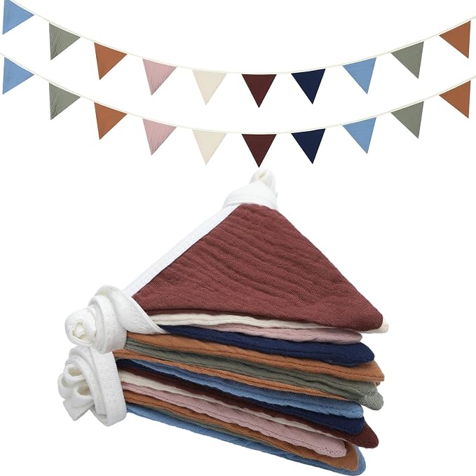 Oudain 2 Pcs Pennant Banner Flags Nursery Garland Triangle Bunting Flags by Oudain