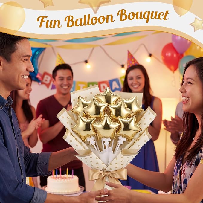 60 Pcs Mini Star Self Inflatable Balloons Bulk - Image 5