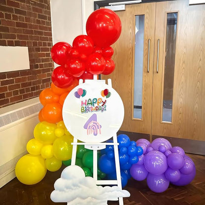 Colorful Balloons Different Sizes 135pcs 18 12 10 5 Inch Rainbow Balloons Arch - Image 7