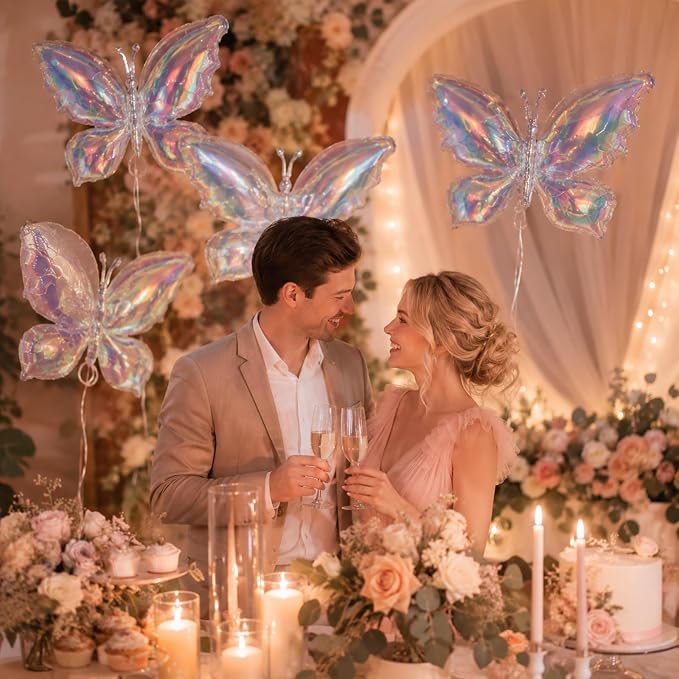 Iridescent Butterfly Balloons, Woodland and Forest Decorations - Image 5