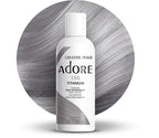Adore Semi Permanent Hair Color (155 Titanium) | Vegan & Cruelty-Free Gray Hair Dye | No Ammonia, No Peroxide, No Alcohol | 4 Fl Oz (Pack of 1)