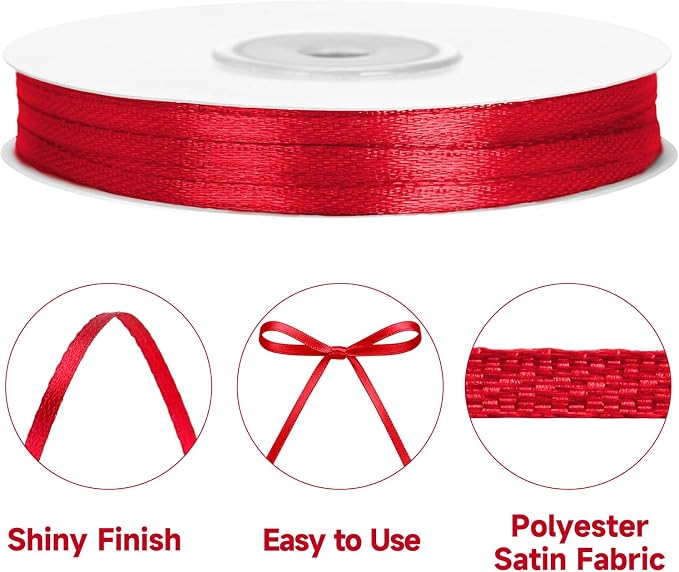 KINGLAKE Red Satin Ribbon - Image 3