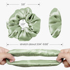 LILYSILK Silk Hair Scrunchies/Ties for Frizz & Breakage Prevention, 100% Mulberry, No Damage, Elastic ponytail Holders, 1Pc, Pale Turquoise