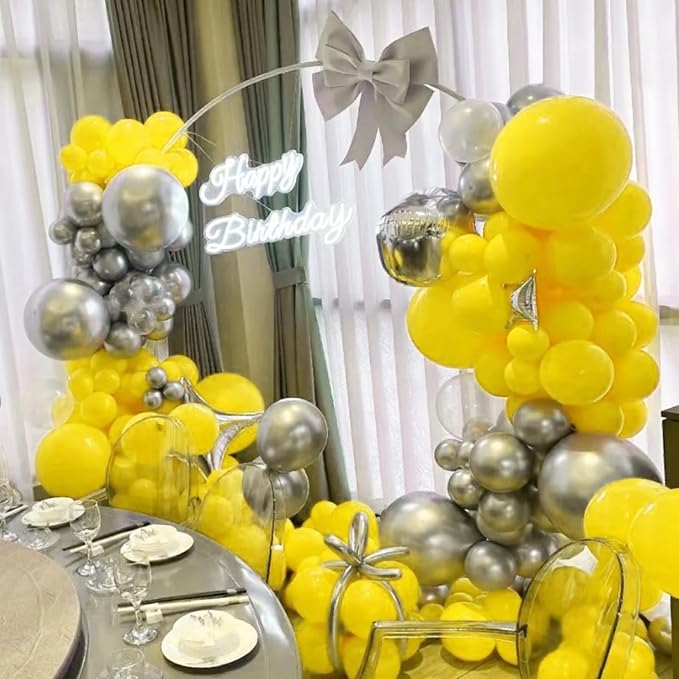 134Pcs Yellow Balloons Different Sizes 5 10 12 18 Inch Yellow Balloon Garland - Image 5