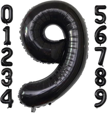 Number Balloons Black Party Balloon by United-UnicornsParty