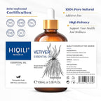 HIQILI 100ML Vetiver Essential Oil, 100% Pure Natural for Diffuser Calm and Relation- 3.38 Fl Oz