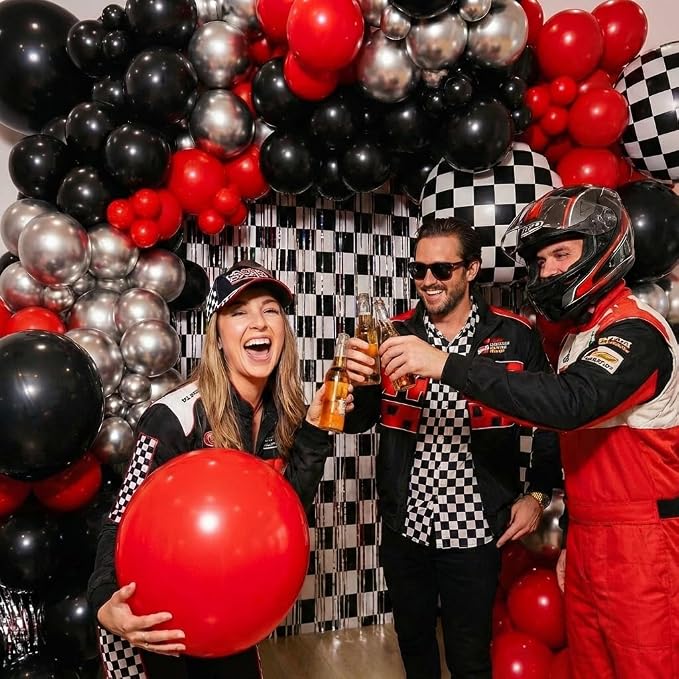 Race Car Balloon Arch Kit -Race Car Birthday Party Streamers Backdrops - Image 4