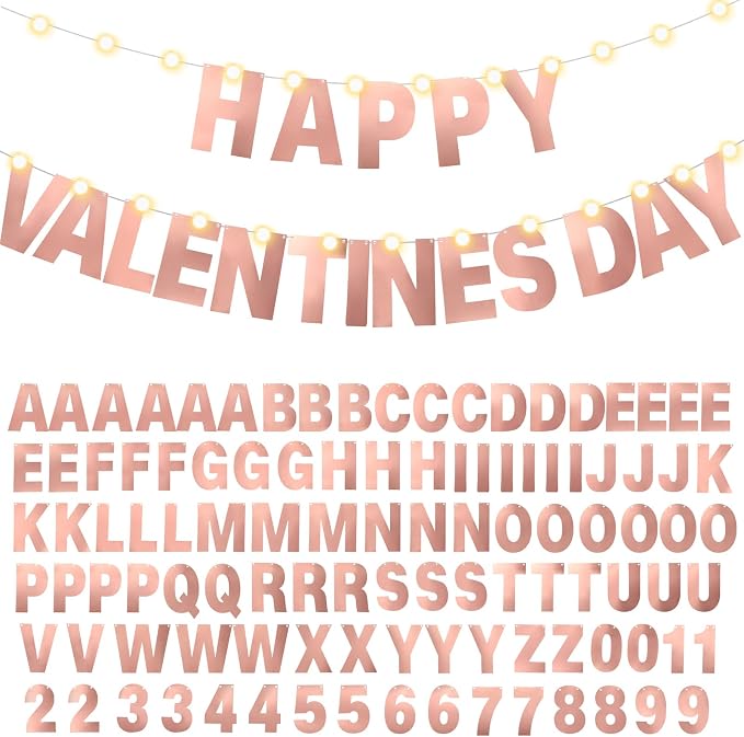 TaoBary 112 Pcs DIY Letter Kit Glitter Customizable Banner Letters Include 107 - Image 9