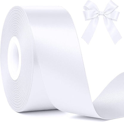 1 1/2In 30Yards Polyester White Ribbons by Fullive
