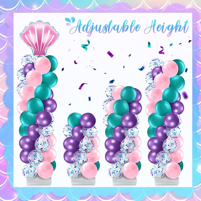 Kasyat 2 Set Mermaid Balloon Column Stand Kit Adjustable Mermaid Balloon arch - Image 5