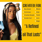Braid Foam Control Mousse Braiding Hair Mousse for Braids Twist, Locs, No Flake Extra Hold High Shine Style and Moisturizes, Lightweight, Smooth, No Flake Easy to Apply (4pcs)