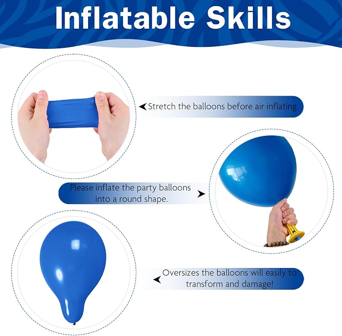 HILAVO Red Yellow Blue Balloons Light Baby Royal Metallic Blue Red Yellow - Image 7