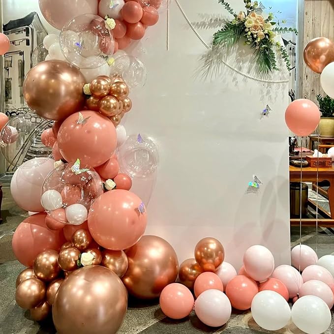 Voircoloria 66pcs Coral Red Pastel Red Latex Party Balloons, 12inch | - Image 5