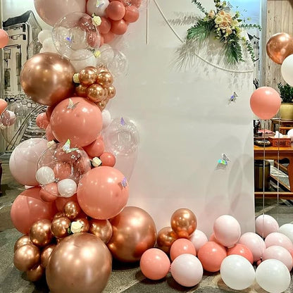 Voircoloria 130pcs Coral Red Balloons Garland Arch Kit, 18 12 10 5 Inch | - Image 5