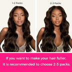 Lashey Seamless Clip in Hair Extensions Human Hair #2 Dark Brown Body Wave Clip in Extensions Real Human Hair 7pcs 110g 16 Inch PU Weft Natural Hair Extensions for Women