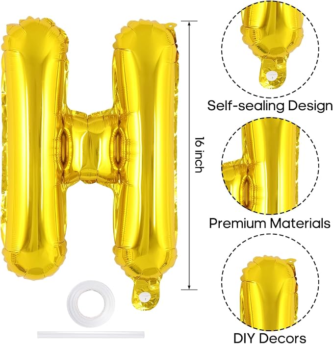 Happy Birthday Balloons Banner, Foil Balloon Personalized Name Letters Balloons - Image 6