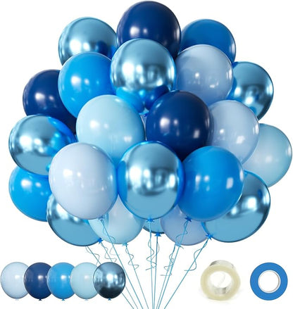 Blue Balloons Metallic Blue Balloon by AIOZX